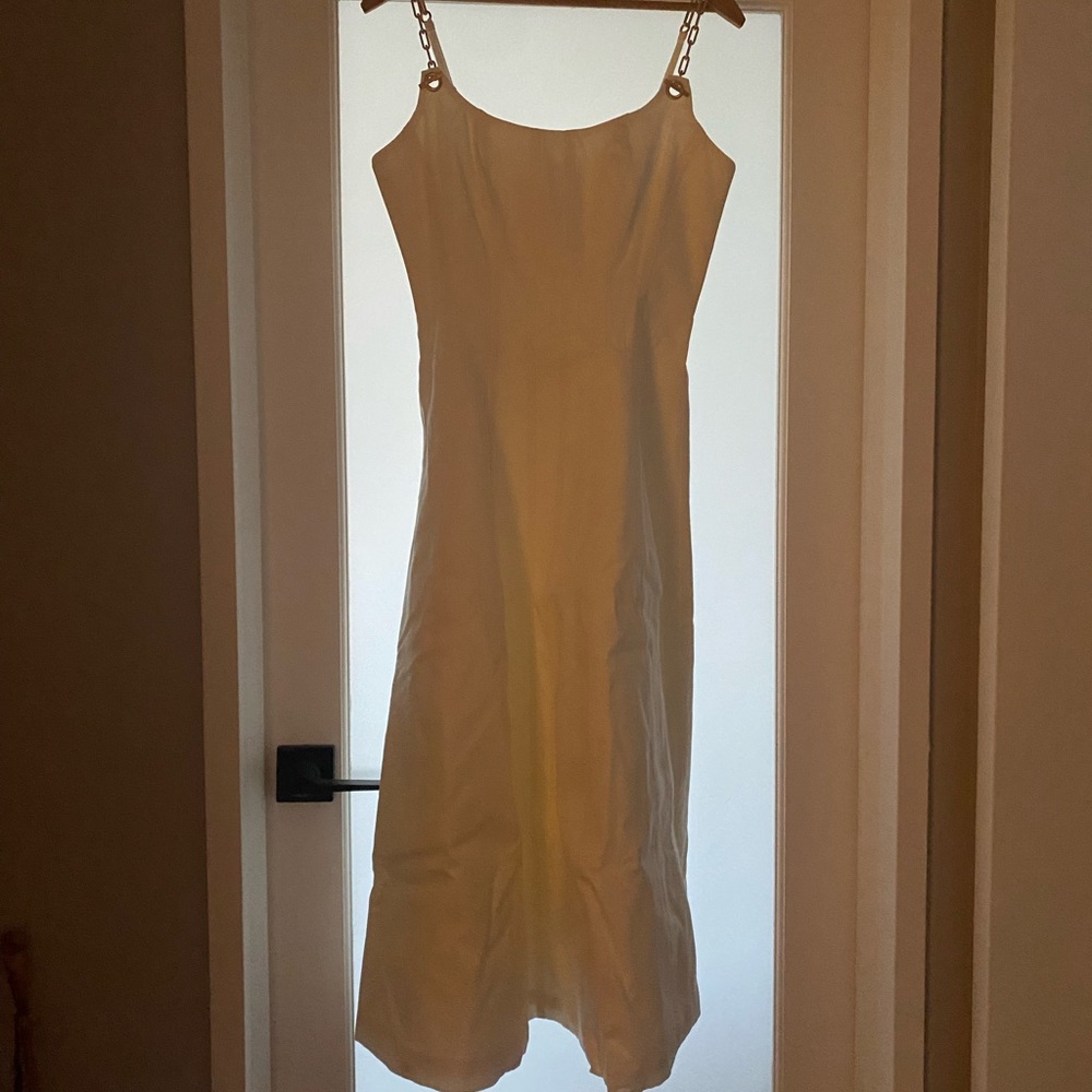 Cult Gaia Cream Midi Sundress Spaghetti Strap - Picture 7 of 7